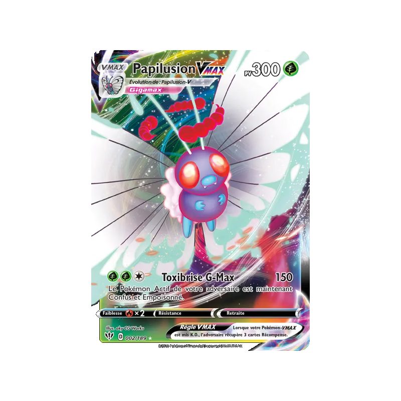 Papilusion VMAX - 2/189 - Holo Rare VMAX - Ténèbres Embrasées