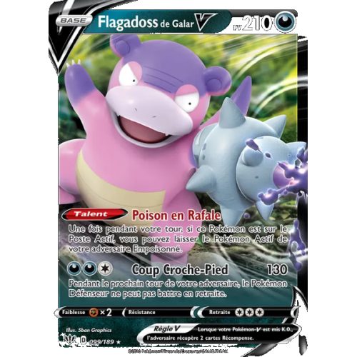 Flagadoss de Galar V - 99/189 - Holo Rare V - Ténèbres Embrasées