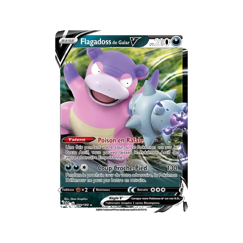 Flagadoss de Galar V - 99/189 - Holo Rare V - Ténèbres Embrasées