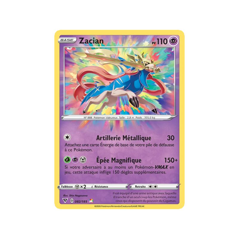 Zacian - 82/185 - Magnifique - Voltage Éclatant