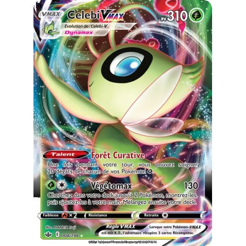 Celebi VMAX - 8/198 - Holo Rare VMAX - Règne de Glace
