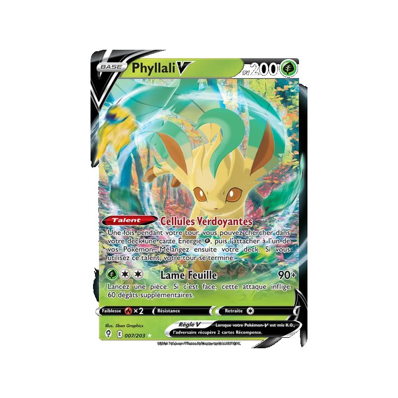 Phyllali V - 7/203 - Holo Rare V - Évolution Céleste