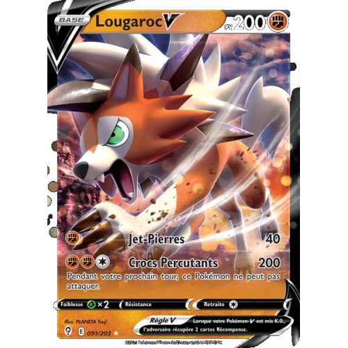 Lougaroc V - 91/203 - Holo Rare V - Évolution Céleste