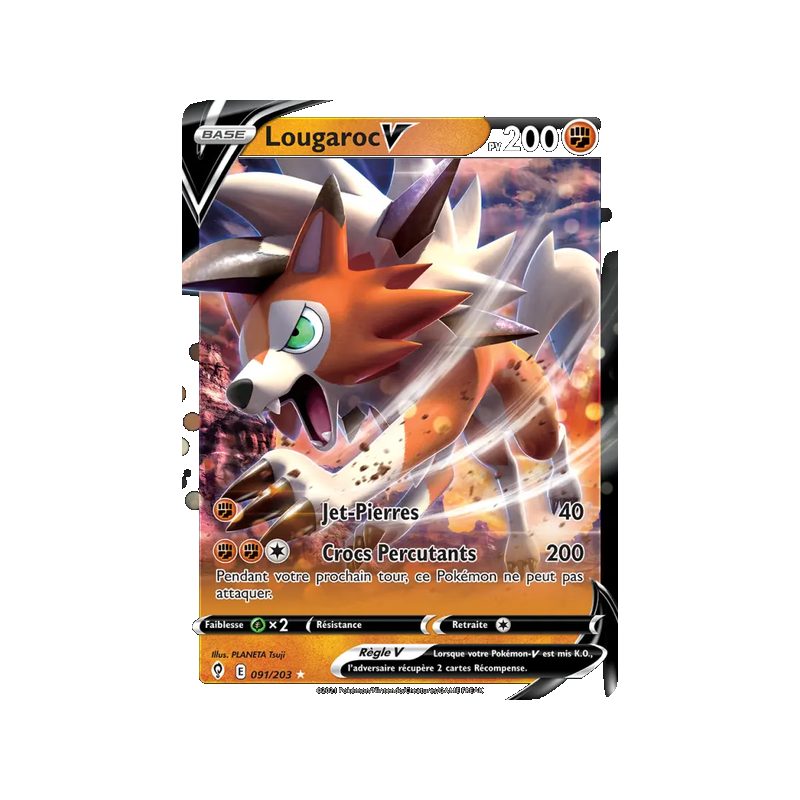 Lougaroc V - 91/203 - Holo Rare V - Évolution Céleste