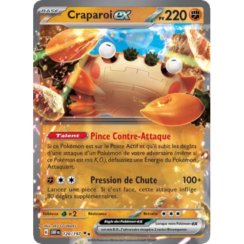Craparoi-ex - 120/197 - EX - Flammes Obsidiennes
