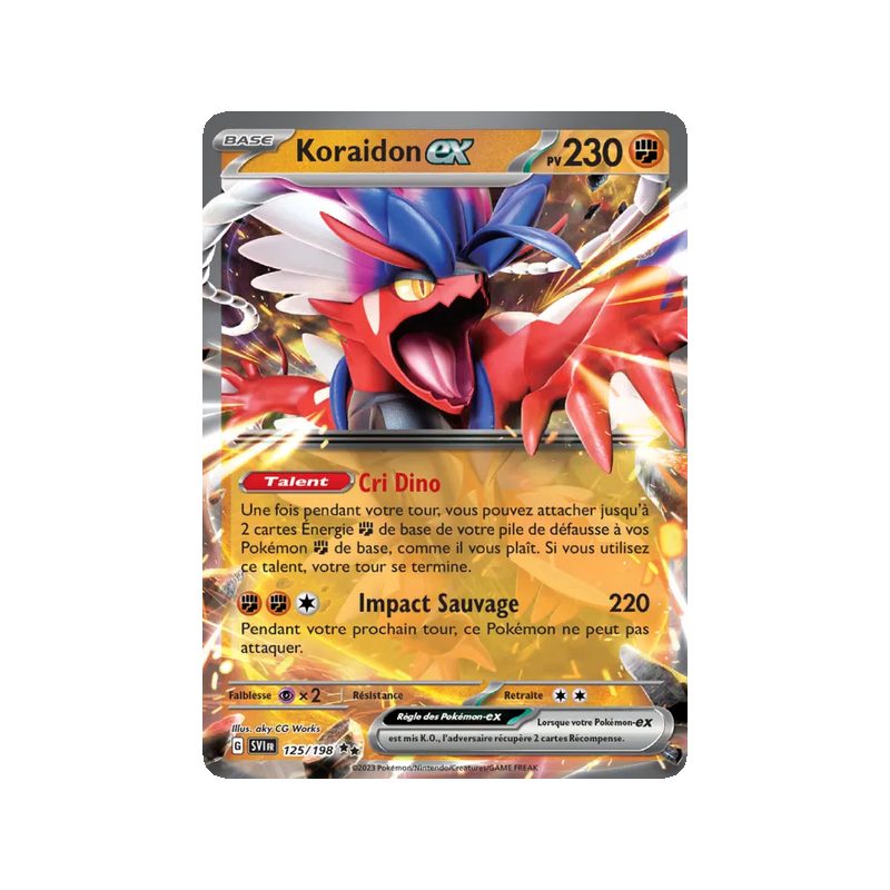 Koraidon-ex - 125/198 - EX - Écarlate et Violet