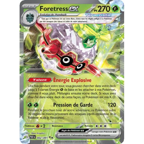 Foretress-ex - 002/91 - EX - Destinées de Paldea