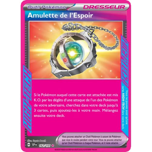Amulette de l'Espoir - 162/191 - HIGH-TECG rare - Étincelles Déferlantes