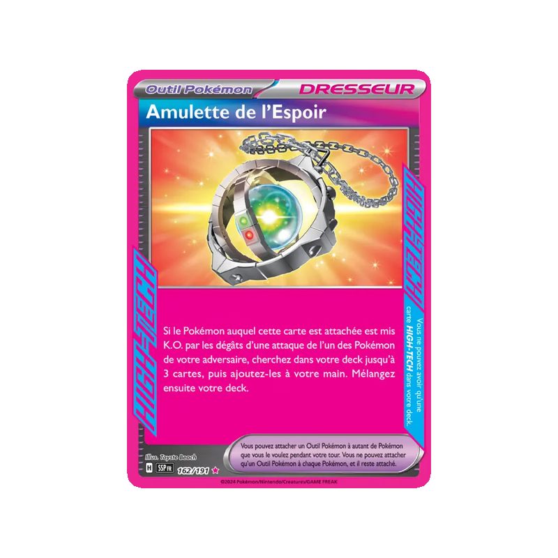 Amulette de l'Espoir - 162/191 - HIGH-TECG rare - Étincelles Déferlantes