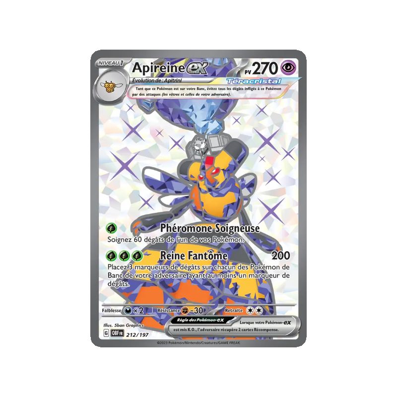 Apireine-ex - 212/197 - Ultra Rare - Flammes Obsidiennes