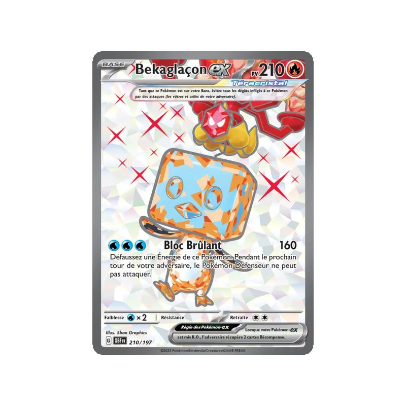 Bekaglaçon-ex - 210/197 - Ultra Rare - Flammes Obsidiennes