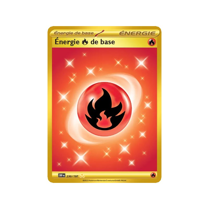 Énergie Fire de base - 230/197 - Hyper rare - Flammes Obsidiennes