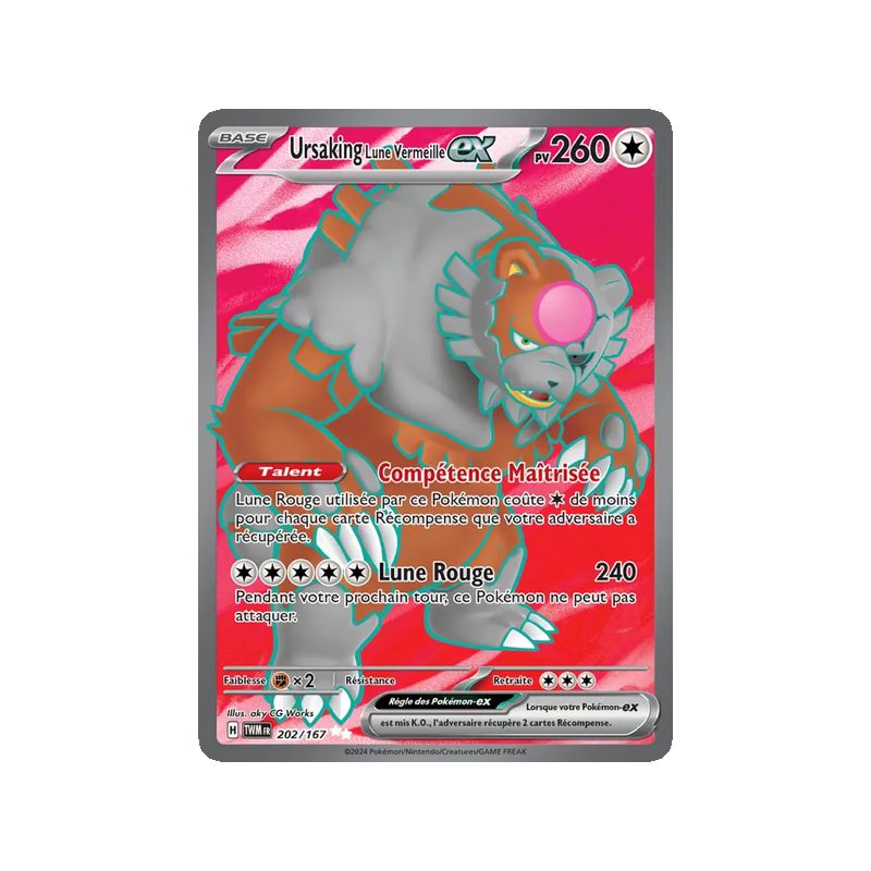 Ursaking Lune Vermeille-ex - 202/167 - Ultra Rare - Mascarade Crépusculaire