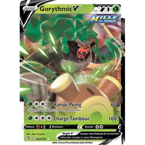 Gorythmic V - 22/264 - Holo Rare V - Poing de Fusion