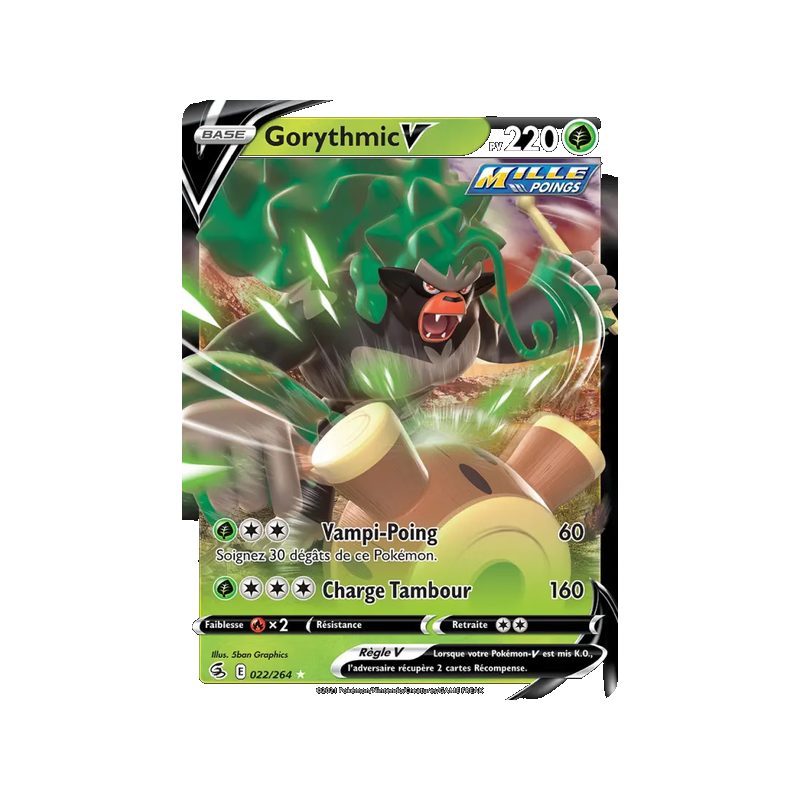 Gorythmic V - 22/264 - Holo Rare V - Poing de Fusion
