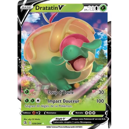 Dratatin V - 26/264 - Holo Rare V - Poing de Fusion