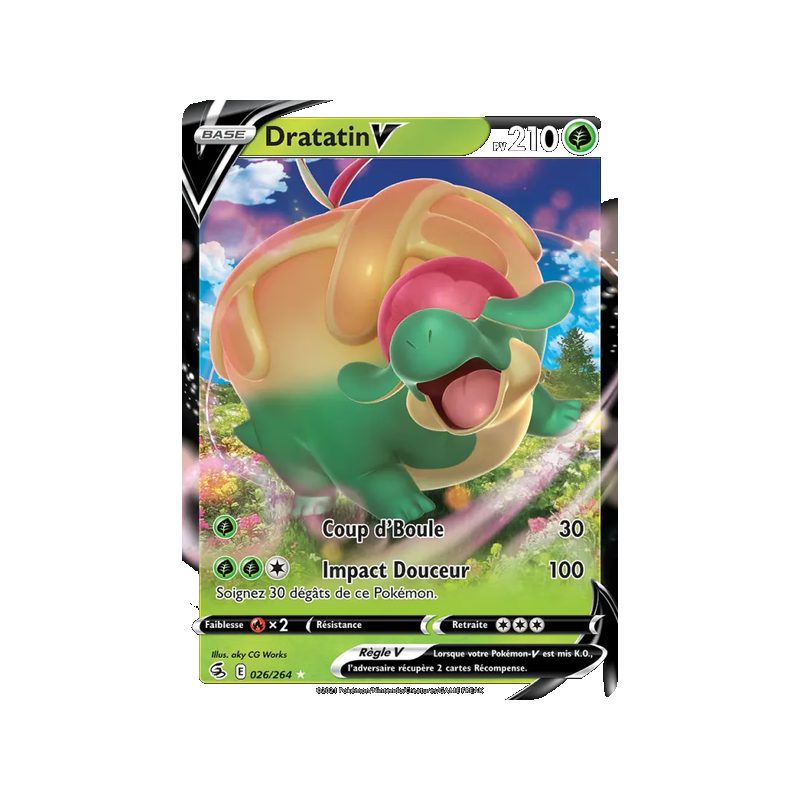 Dratatin V - 26/264 - Holo Rare V - Poing de Fusion