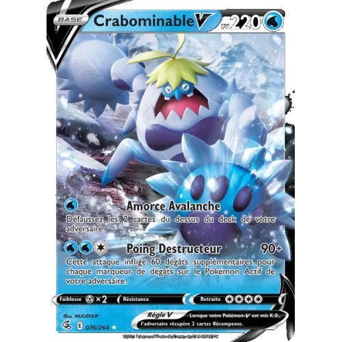 Crabominable V - 76/264 - Holo Rare V - Poing de Fusion