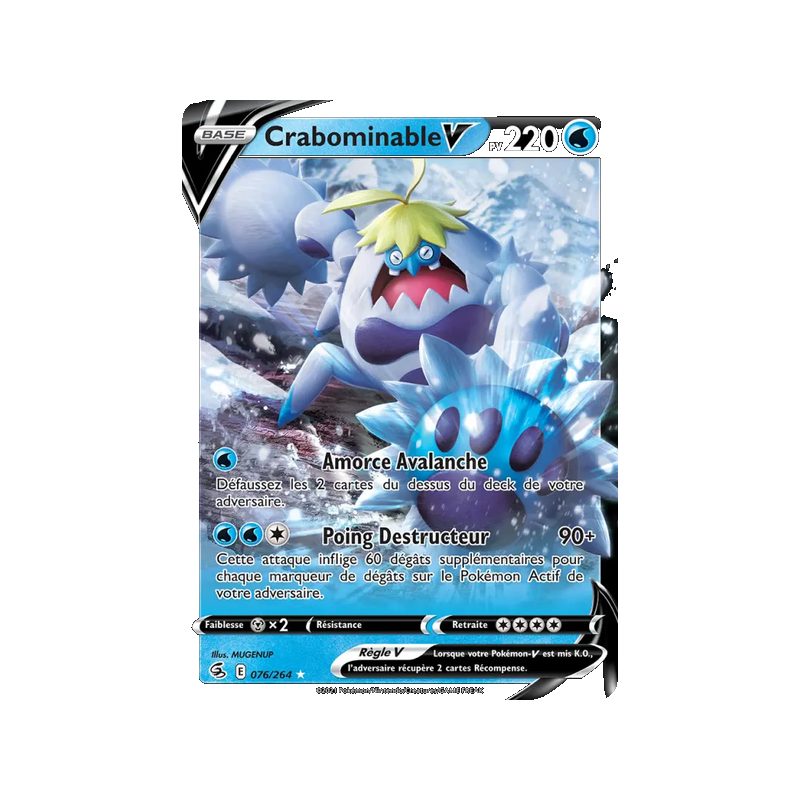 Crabominable V - 76/264 - Holo Rare V - Poing de Fusion