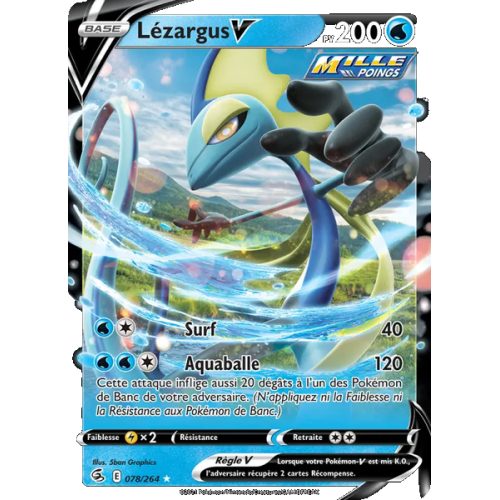 Lézargus V - 78/264 - Holo Rare V - Poing de Fusion