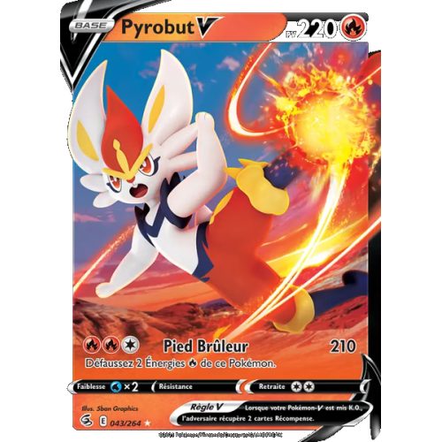 Pyrobut V - 43/264 - Holo Rare V - Poing de Fusion