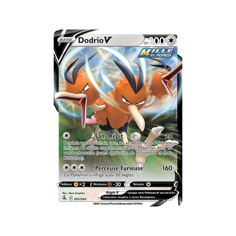 Dodrio V - 201/264 - Holo Rare V - Poing de Fusion