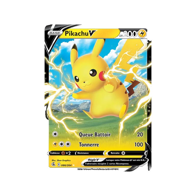 Pikachu V - 86/264 - Holo Rare V - Poing de Fusion