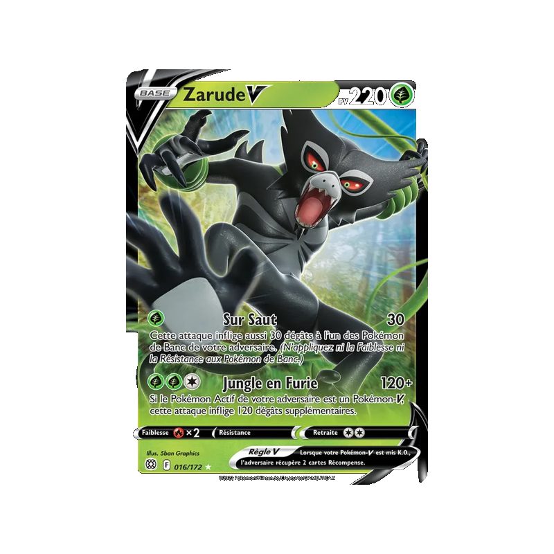 Zarude V - 016/172 - Holo Rare V - Stars Étincelantes