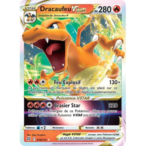 Dracaufeu VSTAR - 018/172 - Holo Rare VSTAR - Stars Étincelantes