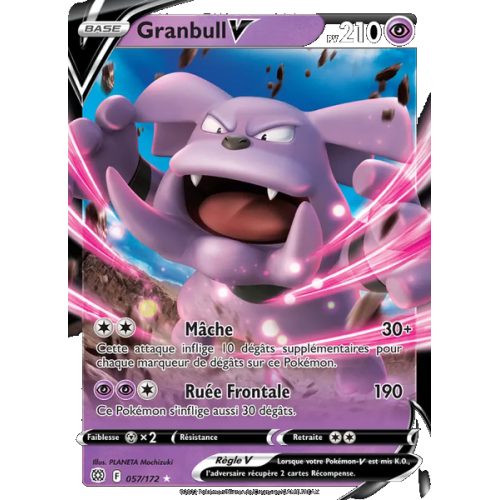 Granbull V - 057/172 - Holo Rare V - Stars Étincelantes