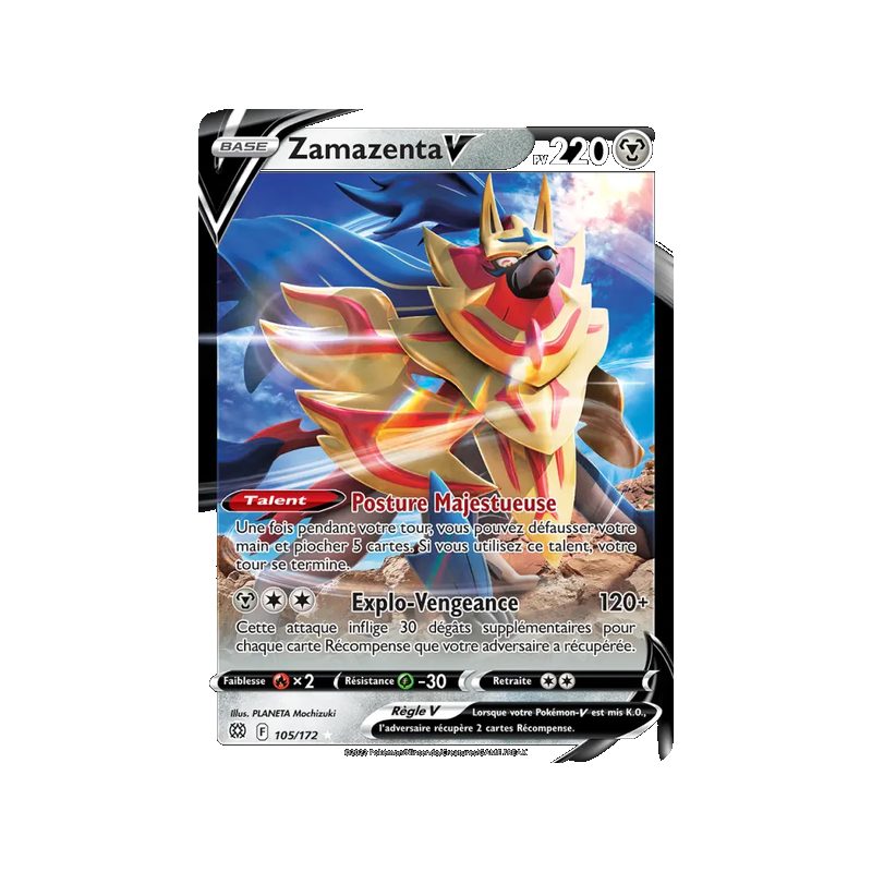 Zamazenta V - 105/172 - Holo Rare V - Stars Étincelantes