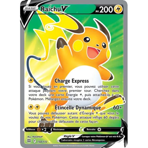 Raichu V - 158/172 - Ultra Rare - Stars Étincelantes
