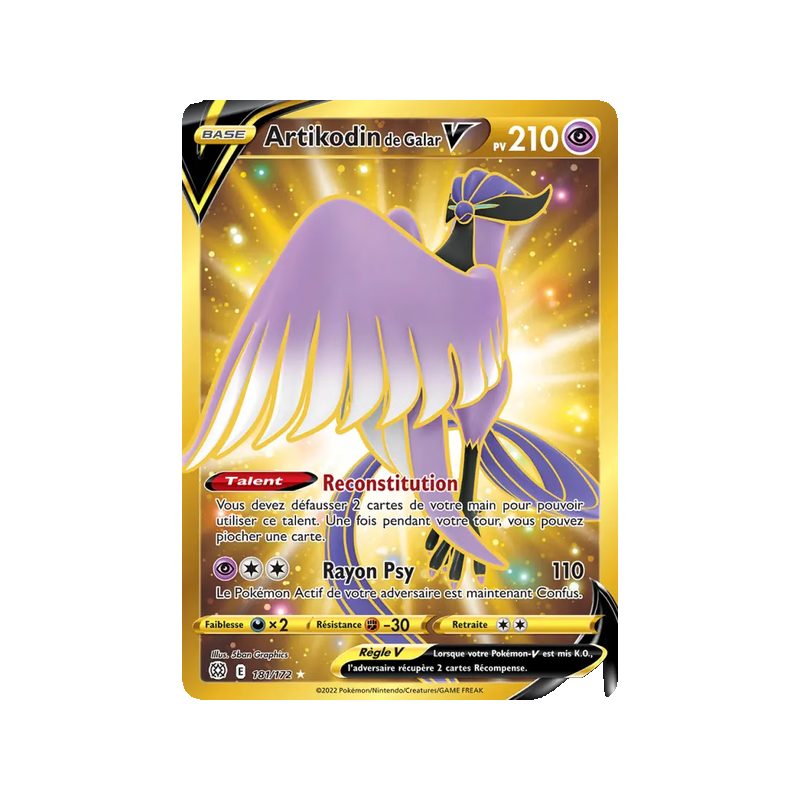 Artikodin de Galar V - 181/172 - Ultra Rare - Stars Étincelantes