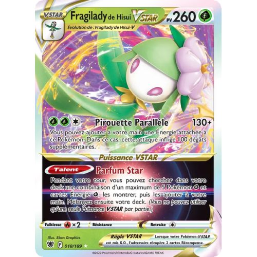 Fragilady de Hisui VSTAR - 018/189 - Holo Rare VSTAR - Astres Radieux