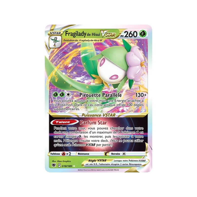 Fragilady de Hisui VSTAR - 018/189 - Holo Rare VSTAR - Astres Radieux