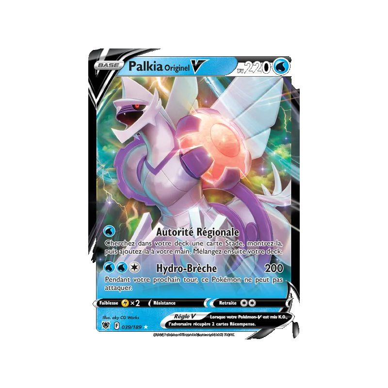 Palkia Originel V - 039/189 - Holo Rare V - Astres Radieux