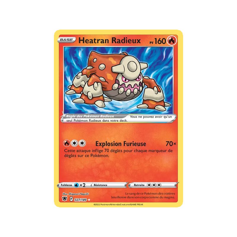 Heatran Radieux - 027/189 - Radieux Rare - Astres Radieux