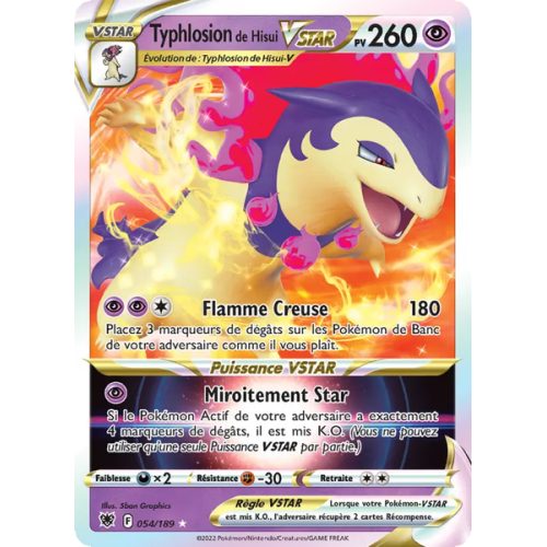 Typhlosion de Hisui VSTAR - 054/189 - Holo Rare VSTAR - Astres Radieux