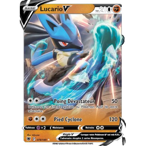 Lucario V - 078/189 - Holo Rare V - Astres Radieux