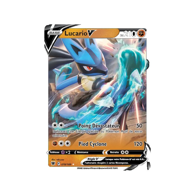 Lucario V - 078/189 - Holo Rare V - Astres Radieux