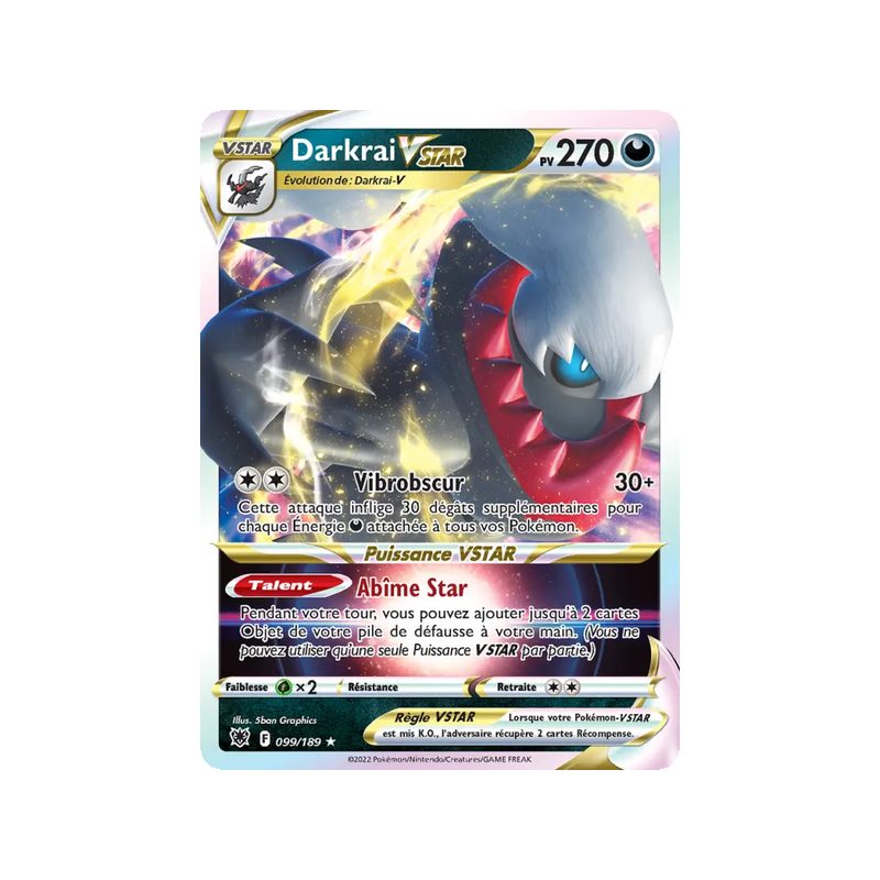 Darkrai VSTAR - 099/189 - Holo Rare VSTAR - Astres Radieux
