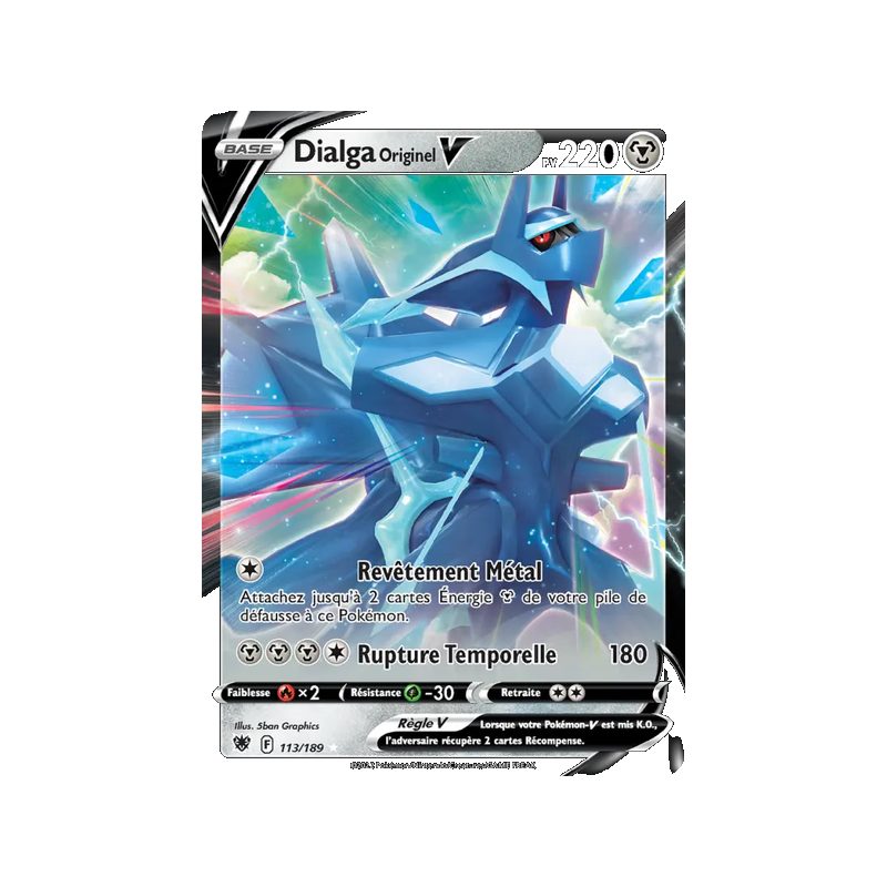 Dialga Originel V - 113/189 - Holo Rare V - Astres Radieux