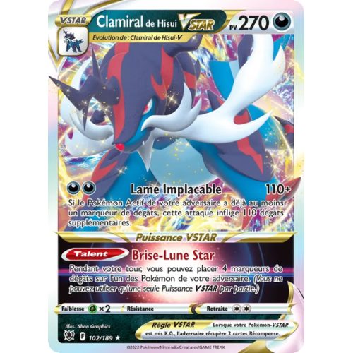 Clamiral de Hisui VSTAR - 102/189 - Holo Rare VSTAR - Astres Radieux