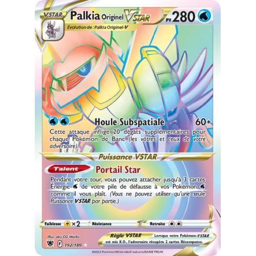 Palkia Originel VSTAR - 192/189 - Ultra Rare - Astres Radieux