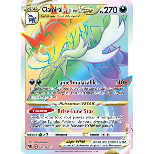 Clamiral de Hisui VSTAR - 197/189 - Ultra Rare - Astres Radieux