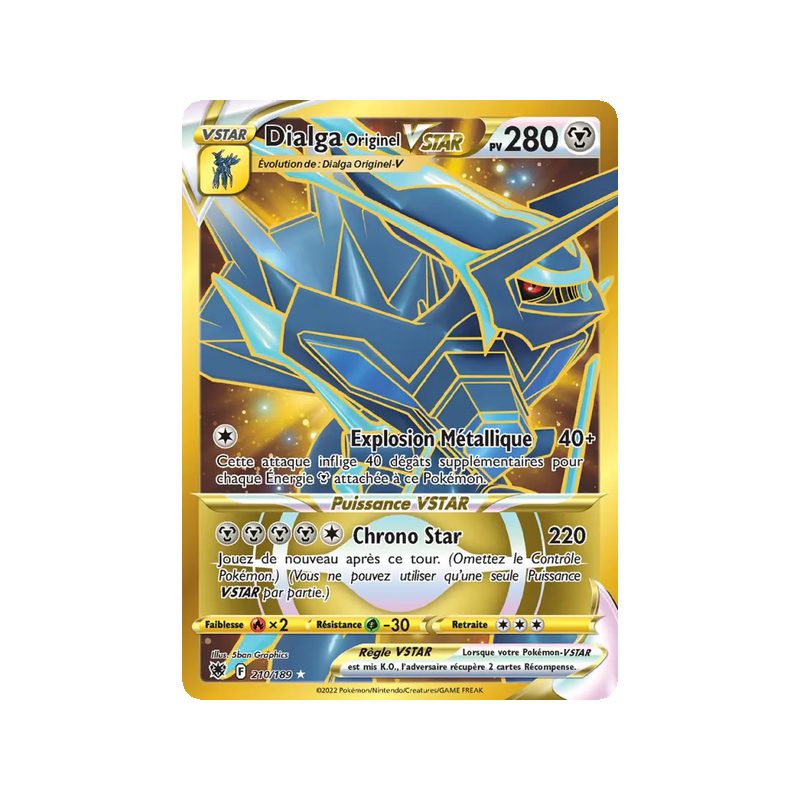 Dialga Originel VSTAR - 210/189 - Ultra Rare - Astres Radieux
