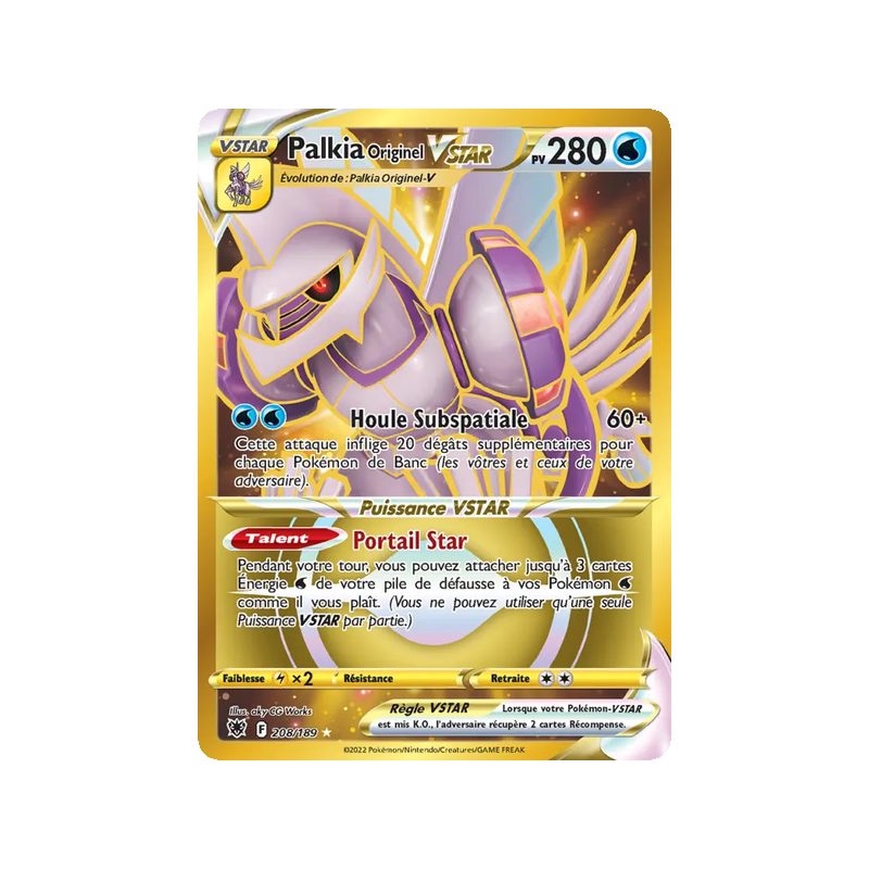 Palkia Originel VSTAR - 208/189 - Ultra Rare - Astres Radieux