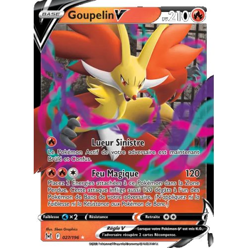 Goupelin V - 027/196 - Holo Rare V - Origine Perdue