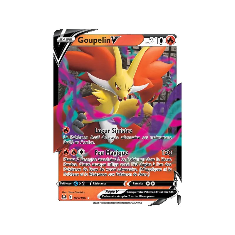 Goupelin V - 027/196 - Holo Rare V - Origine Perdue
