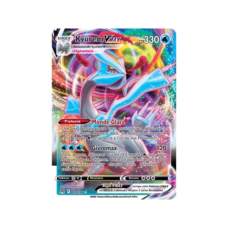 Kyurem VMAX - 049/196 - Holo Rare VMAX - Origine Perdue